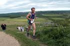 Will Horsley finishing in the Penshaw Hill Race.